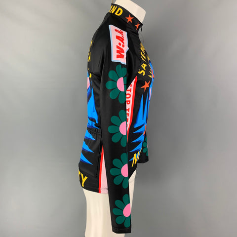 WALTER VAN BEIRENDONCK FW21 Size M Black Graphic Jersey Bike Top
