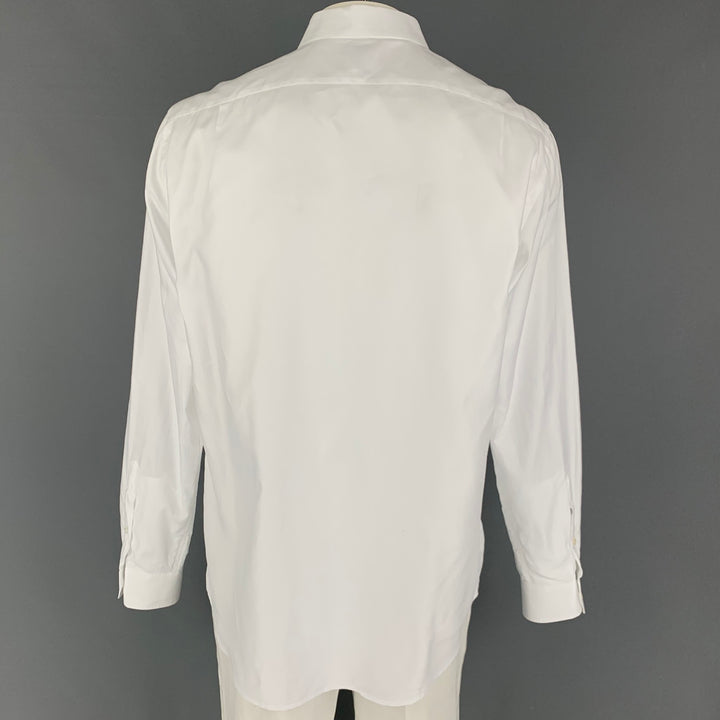 RALPH LAUREN Purple Label Size XL White Cotton Button Up Long Sleeve Shirt