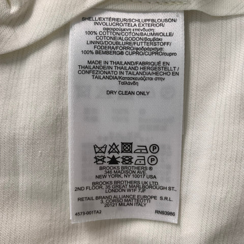 BLACK FLEECE Size 32 Khaki White Seersucker Cotton Button Fly Shorts