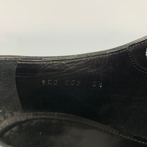 PRADA Size 9.5 Black Leather Lace Up Dress Shoes