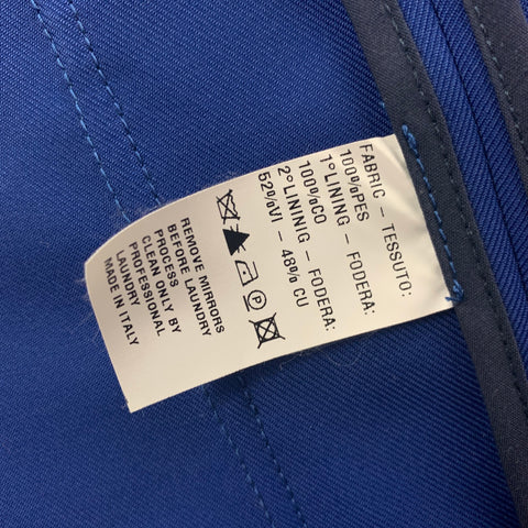 WALTER VAN BEIRENDONCK SS 21 Size 38 Blue Mirror Applique Polyester Coat