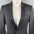 EMPORIO ARMANI 38 Regular Black Stripe Wool Sport Coat EMPORIO ARMANI