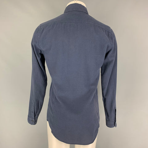 TOM FORD Size M Navy Button Up Long Sleeve Shirt