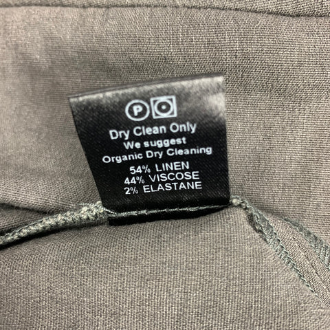 URBAN ZEN by DONNA KARAN Size 2 Slate Linen Blend Leggings