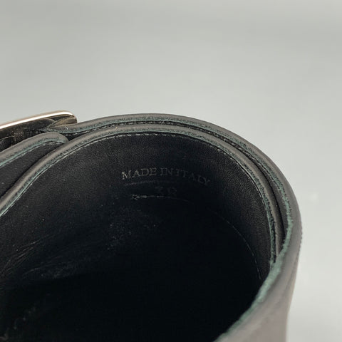 MAISON MARGIELA Size 8 Black Rubberized Leather Clog Boots