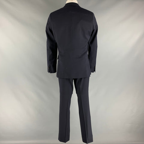 PAUL SMITH Taille 40 Costume simple boutonnage en laine marine