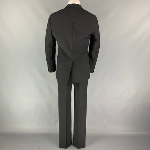 JOHN VARVATOS Hampton Size 38 Black Wool / Mohair Single Breasted Notch Lapel Suit