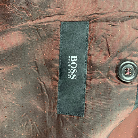 BOSS by HUGO BOSS Size 40 Regular Brick Cotton Blend Shawl Collar Suit