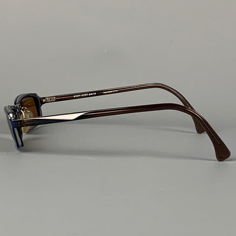 ALAIN MIKLI Blue Brown Acetate Prescription Sunglasses