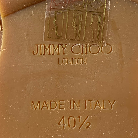 JIMMY CHOO Talla 10.5 Botas sin cordones de ante color camel