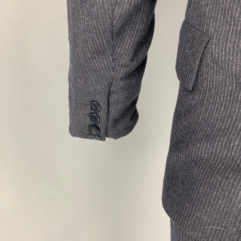 PS by PAUL SMITH Size 38 Navy Grey Stripe Wool Blend Notch Lapel Suit