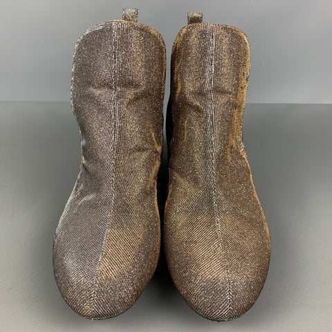 ROBERT CLERGERIE Size 8.5 Gold Silver Metallic Pull On Boots