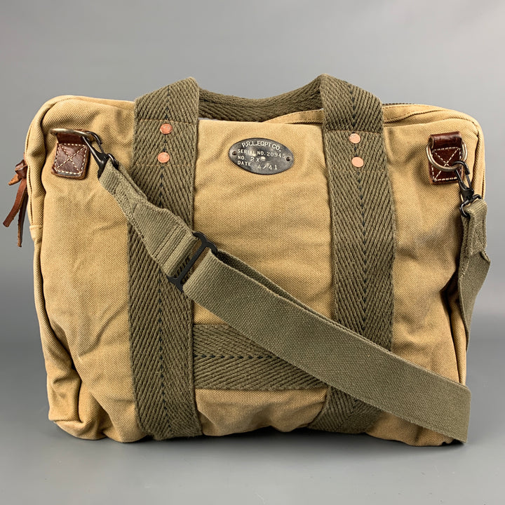 POLO by RALPH LAUREN Limited Edition Utility Equipment Khaki & Olive Red Cross Canvas Cross Body Bag