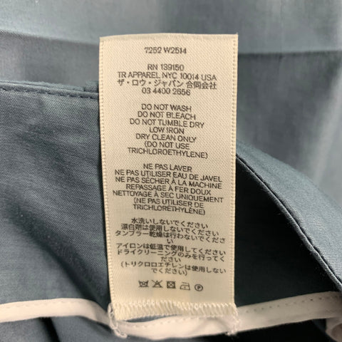 THE ROW Size 0 Grey Cotton Ramie High Waisted Dress Pants