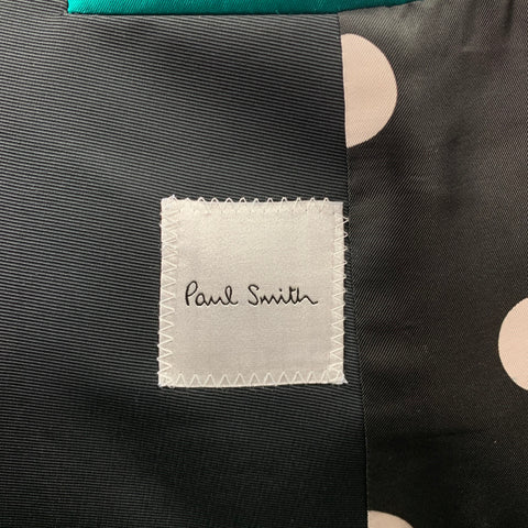 PAUL SMITH Size M Black Wool / Polyamide Double Breasted Tuxedo Coat