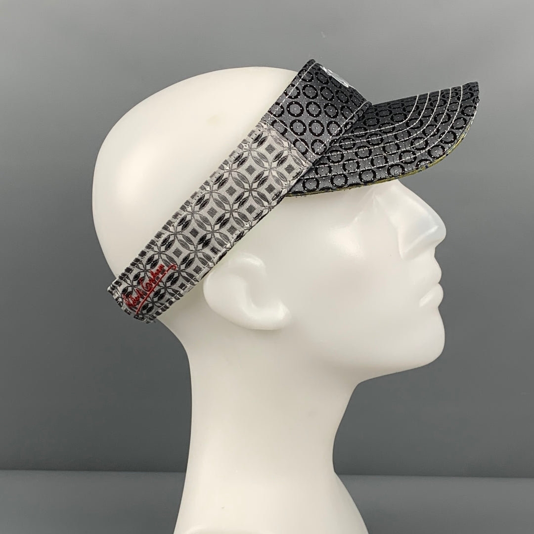 ROBERT GRAHAM Grey Black Circles Silk Hat