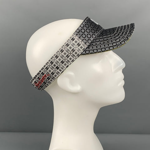 ROBERT GRAHAM Grey Black Circles Silk Hat