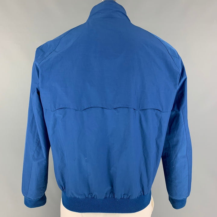 BARACUTA Size L Blue Cotton Polyester Zip Up Jacket