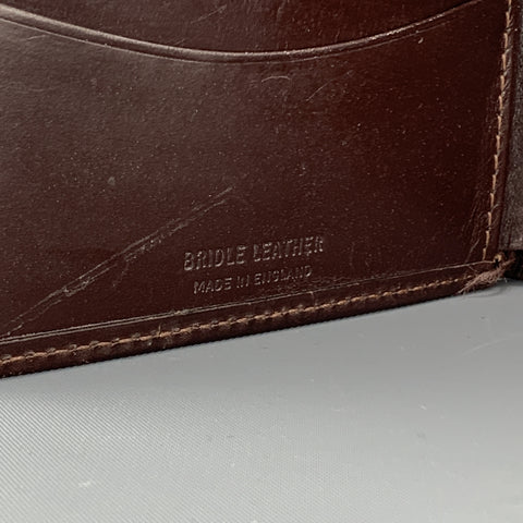 FOSTER & SON Brown Leather Bifold Wallet