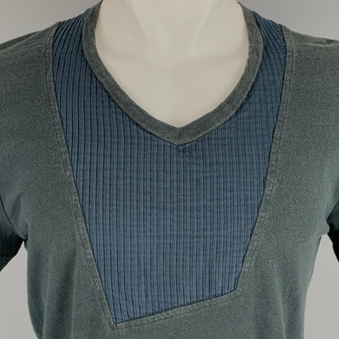 NEIL BARRETT Taille M Gris Marine Tissus Mixtes Coton T-shirt Col V