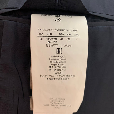 ARMANI COLLEZIONI Size 50 Navy Wool Tuxedo Sport Coat