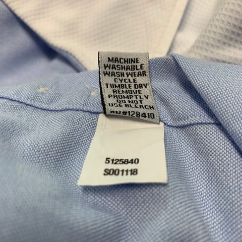 SID MASHBURN Size L Blue White Tuxedo Long Sleeve Shirt