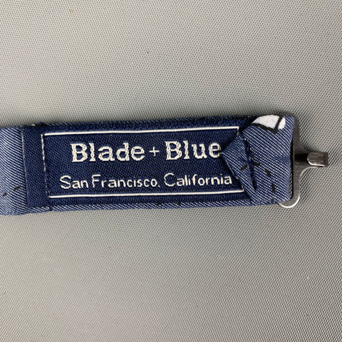 BLADE+BLUE Blue White Paper Plane Print Cotton Bow Tie