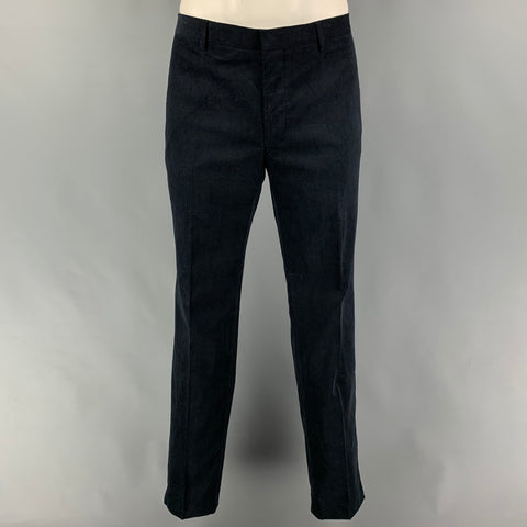 THE KOOPLES Taille 42 Costume à revers cranté en coton velours côtelé noir