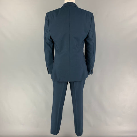 MARC JACOBS Size 38 Blue Wool Mohair Notch Lapel Suit