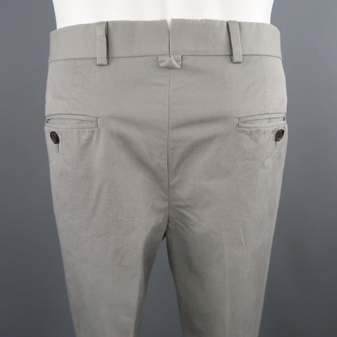 BLACK FLEECE Size 32 BB1 Light Gray Cotton Cuffed Chino Pants