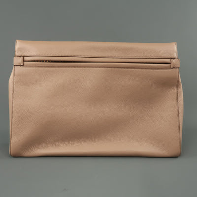 TOM FORD Nude Textured Leather Gold Padlock ALIX Clutch Handbag