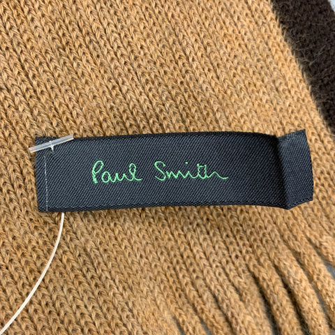 PAUL SMITH Knitted Size One Size Multi-Color Wool Fringe Scarf