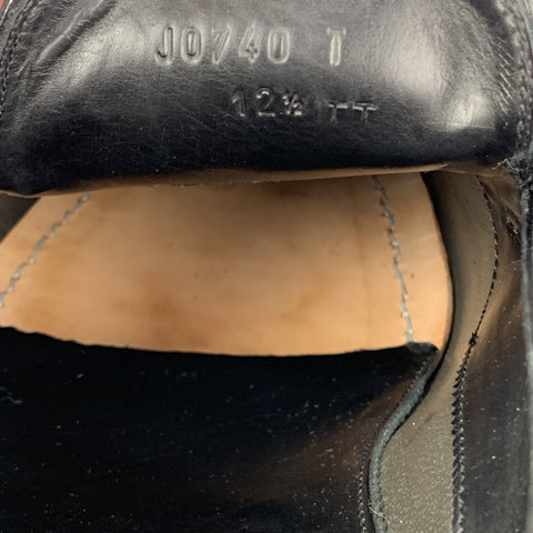 TOM FORD Size 12 Black Solid Leather Slip On Loafers