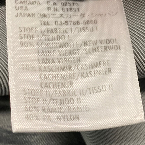 ESCADA Taille 6 Jupe crayon mi-mollet en laine et cachemire gris argenté