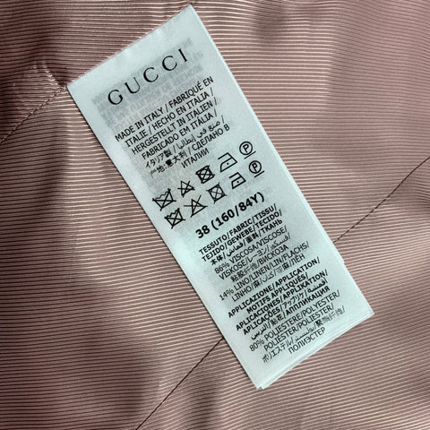 GUCCI Eschatology Taille S Veste surdimensionnée en viscose / lin mélangés vert à revers cranté