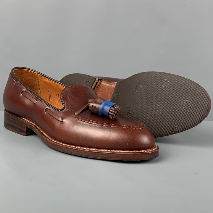 ALDEN Bootmaker Edition Size 7 Brown Leather Tassels Loafers
