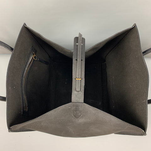 CELINE Sac à main en cuir noir Sac à main