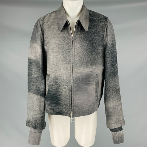 TAAKK Size M Grey Black Ombre Cotton Polyester Jacket