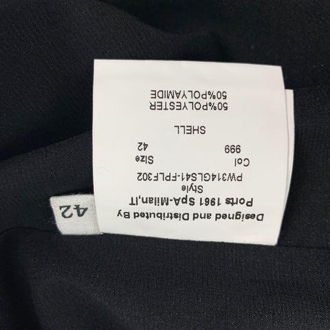 PORTS 1961 Vestido estilo columna con lentejuelas en mezcla de poliéster negro talla 6