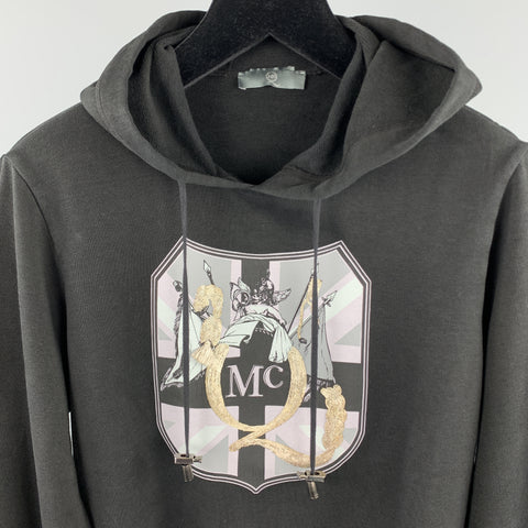 MCQ by ALEXANDER MCQUEEN Talla XS Sudadera con capucha de algodón con adornos negros
