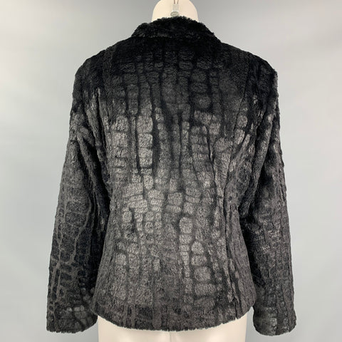ADRIENNE LANDAU Talla M Chaqueta Texturizada Poliéster Negra