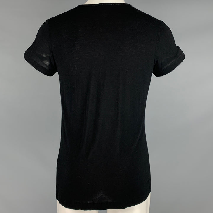BOTTEGA VENETA Size S Black Viscose T-shirt