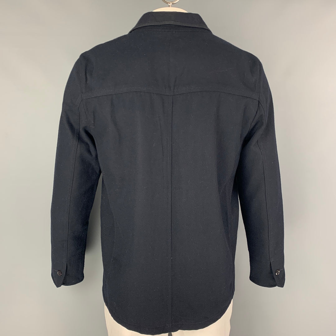 Vintage CARHARTT Size L Navy Twill Wool Polyester Single Breasted Jacket