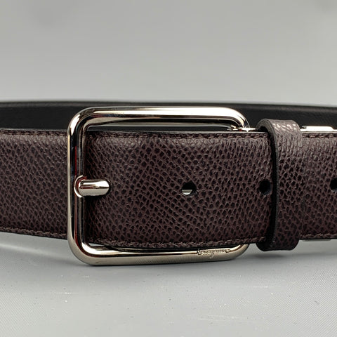 SALVATORE FERRAGAMO Size 40 Brown Leather Belt