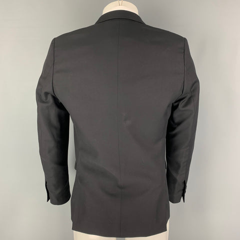 THE KOOPLES Size 36 Black Wool Peak Lapel Sport Coat