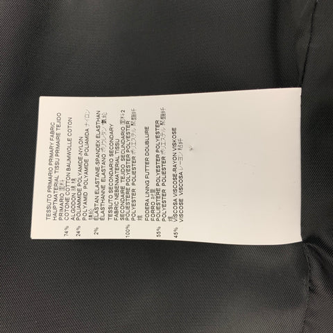 JUST CAVALLI Size 42 Grey Black Snake Skin Print Cotton Blend Peak Lapel Sport Coat