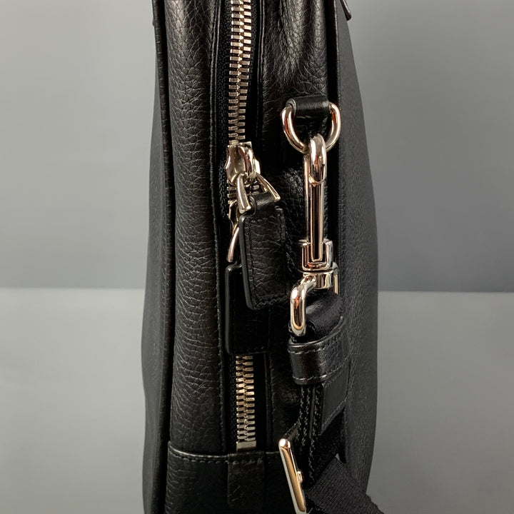 BALLY Black Leather Top Handles Shoulder Bag
