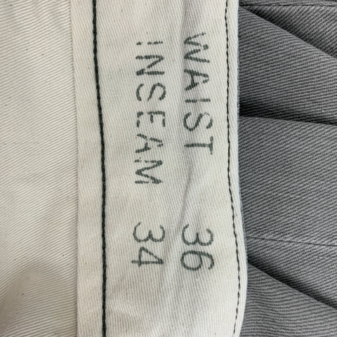 RRL by RALPH LAUREN Size 36 Grey Cotton Button Fly Casual Pants