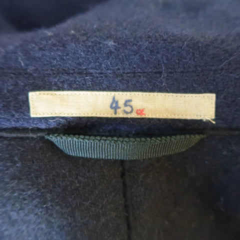 45rpm L-XL / JP 5 Navy Wool Twill Patch Pocket Soft Shoulder Jacket 45rpm