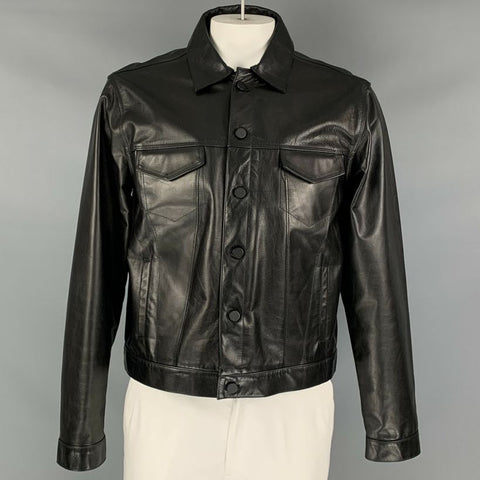424 2PAC Size XL Black Trucker Jacket